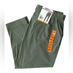 32 Degrees Cool NWT Elastic Waist Olive Green Ankle Pants Size XXL